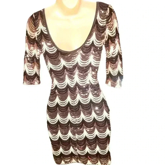 Gold Black & Brinze Sequin Dress- BEAUTIFUL❤️ - Picture 16 of 16